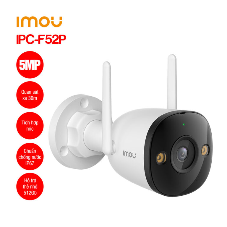 Camera Wifi ngoai troi 5MP IMOU IPC F52P