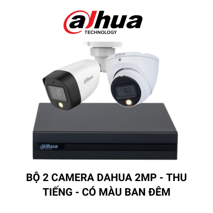 Bo 2 Camera Dahua 2.0mp – Thu Tieng – Co Mau ban dem