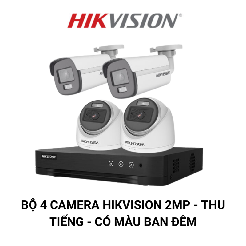 Bo 4 Camera HIKVISION 2MP Thu Tieng Co Mau Ban Dem 1