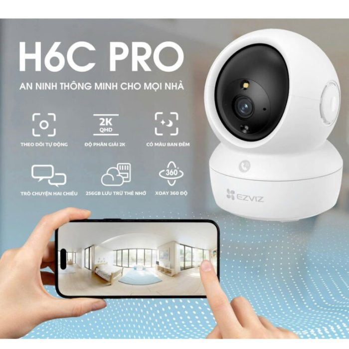 Camera WiFi EZVIZ H6c Pro 2K 3MP quay quet
