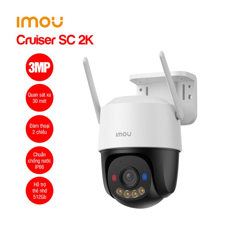 Camera Wifi iMOU Cruiser SC 2K 3MP IPC K7FP 3H0WE quay quet 360 do